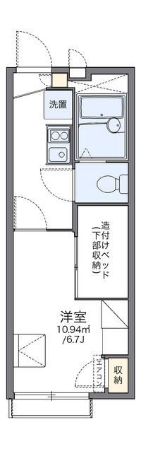 レオパレスアクアブルー青谷 間取り図