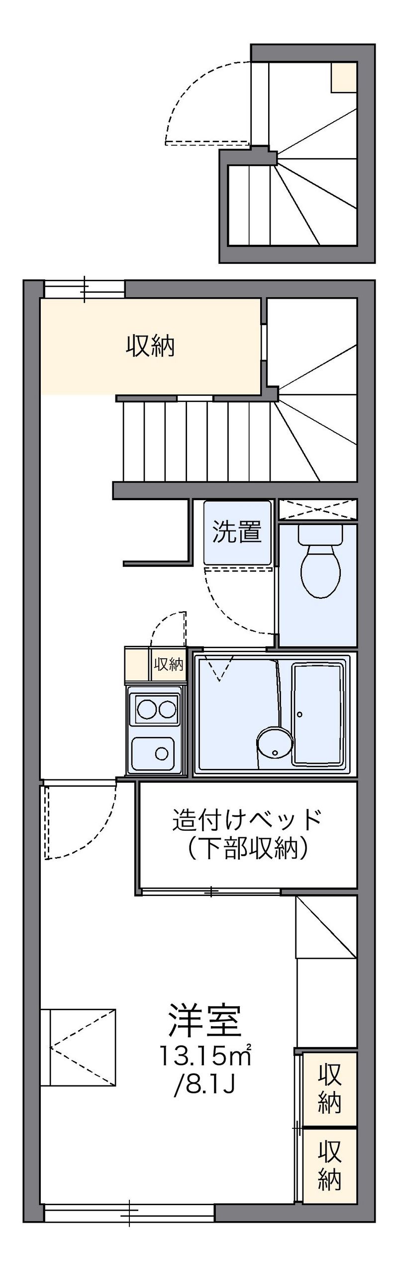 レオパレス五十鈴川 間取図