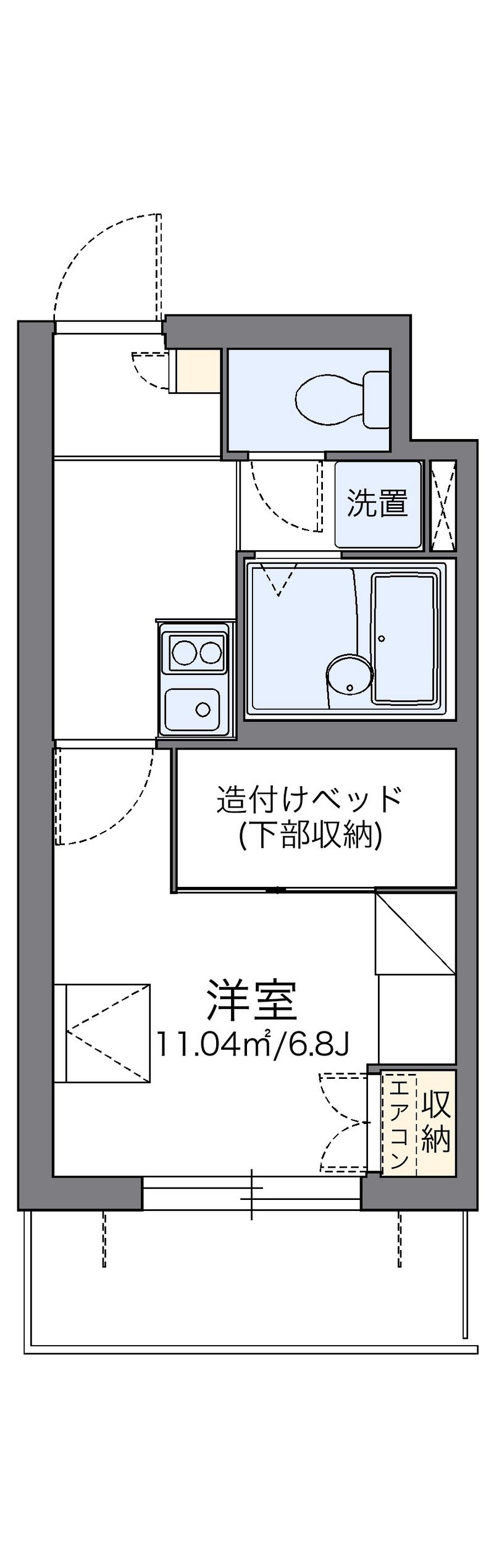 レオパレスシェル都Ⅲ 間取り