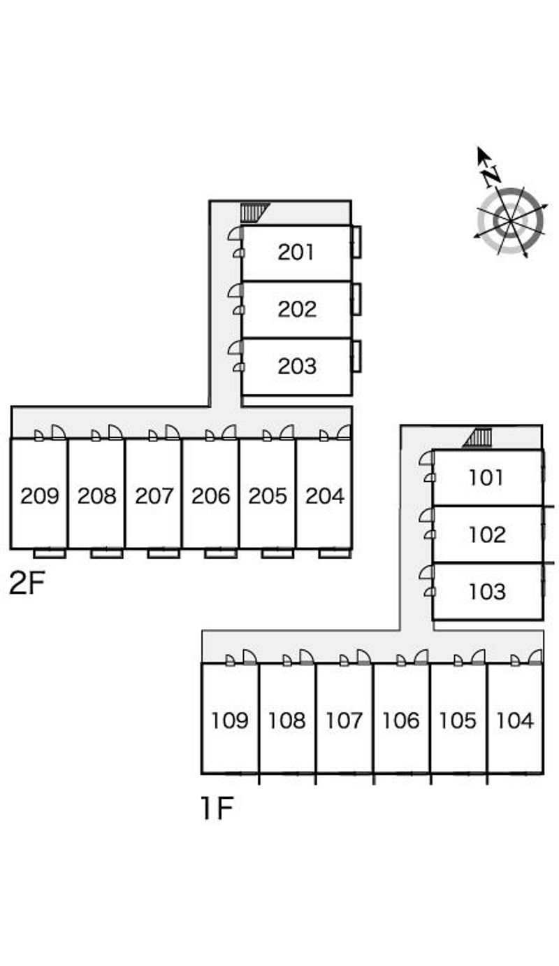 レオパレスウォーターヴィレッジ 間取配置図