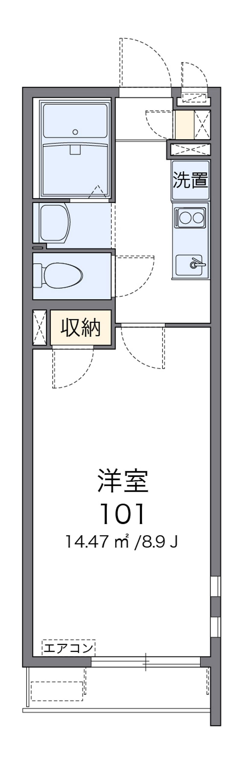 クレイノ宿町Ⅱ 間取図