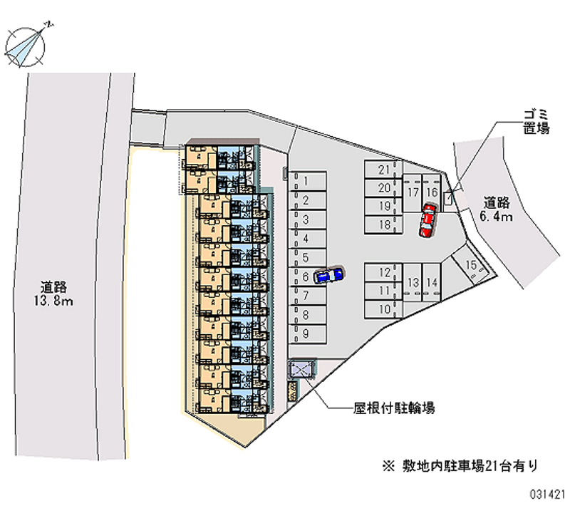 レオパレスセジュール藤橋Ⅱ 区画図