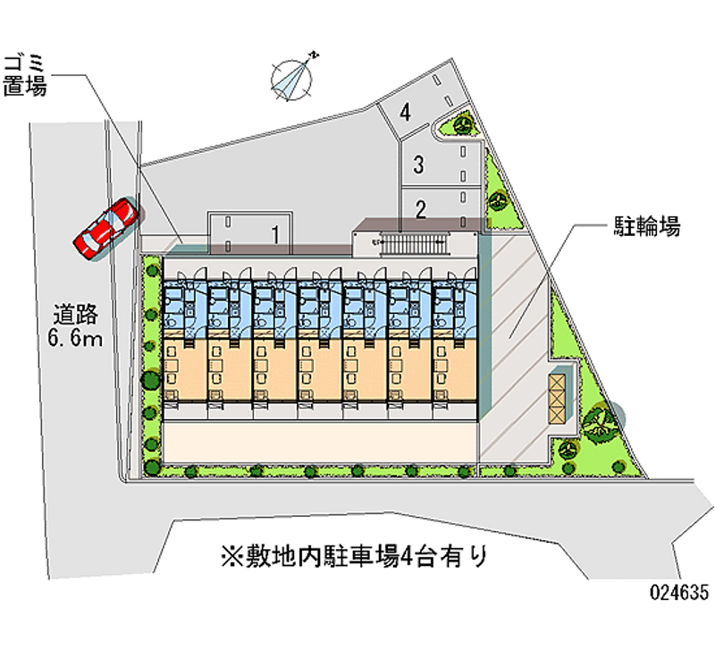 レオパレスプランドール 月極駐車場