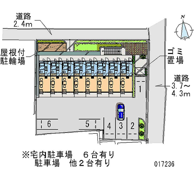 レオパレス上住吉 月極駐車場