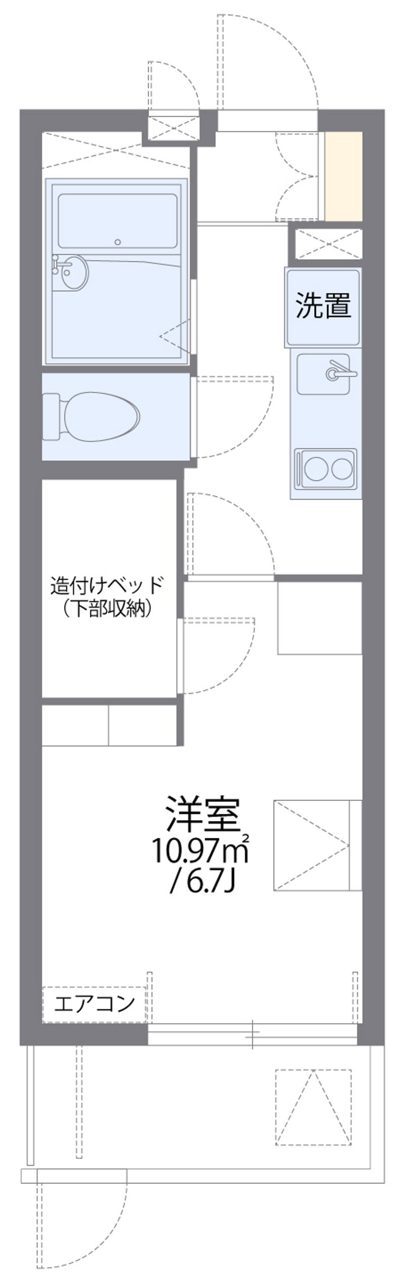 レオパレス遊眠舎 間取り