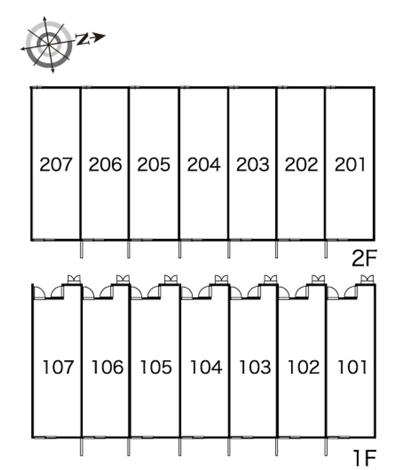 レオパレスセジュールⅢ 間取り配置図