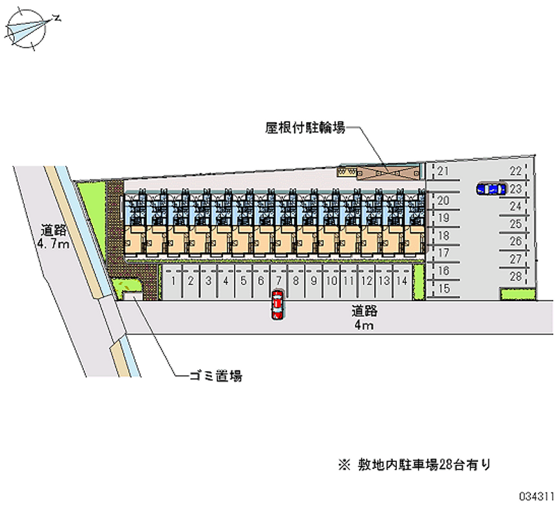 34311 Monthly parking lot