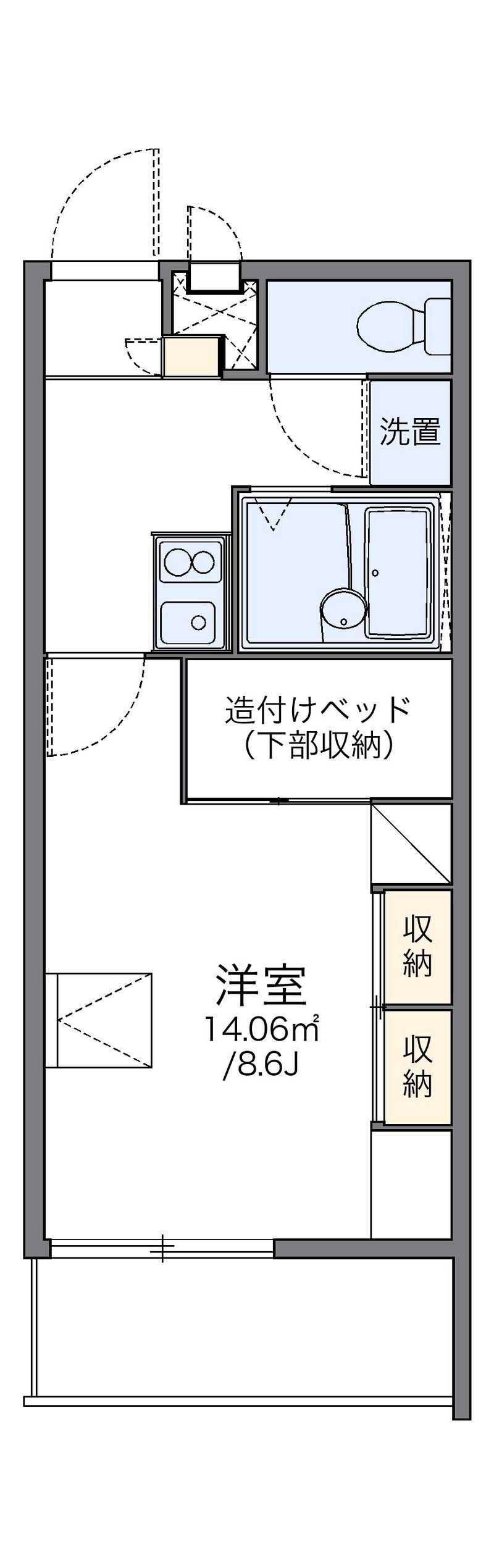 レオパレス六甲北 間取図