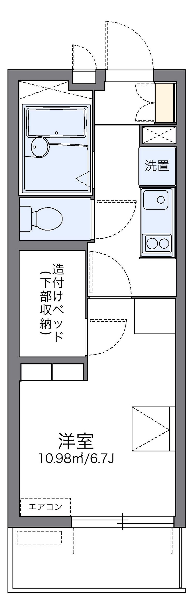 レオパレスハーバーサイドＥ棟 間取図