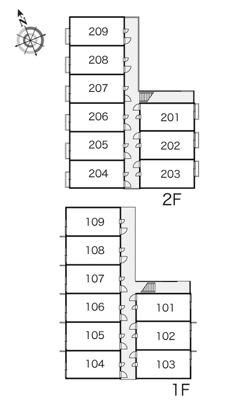 レオパレスセゾンブラン三郷 間取り配置図