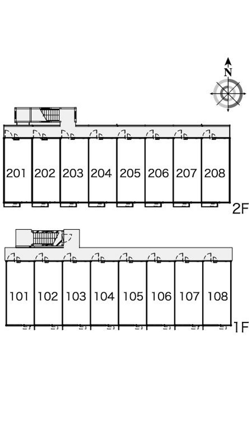 レオパレスノースアイランドⅡ 間取配置図