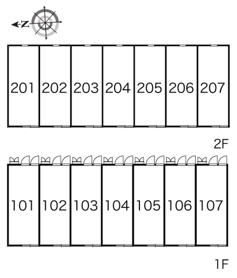 レオパレス慈眼寺 間取り配置図