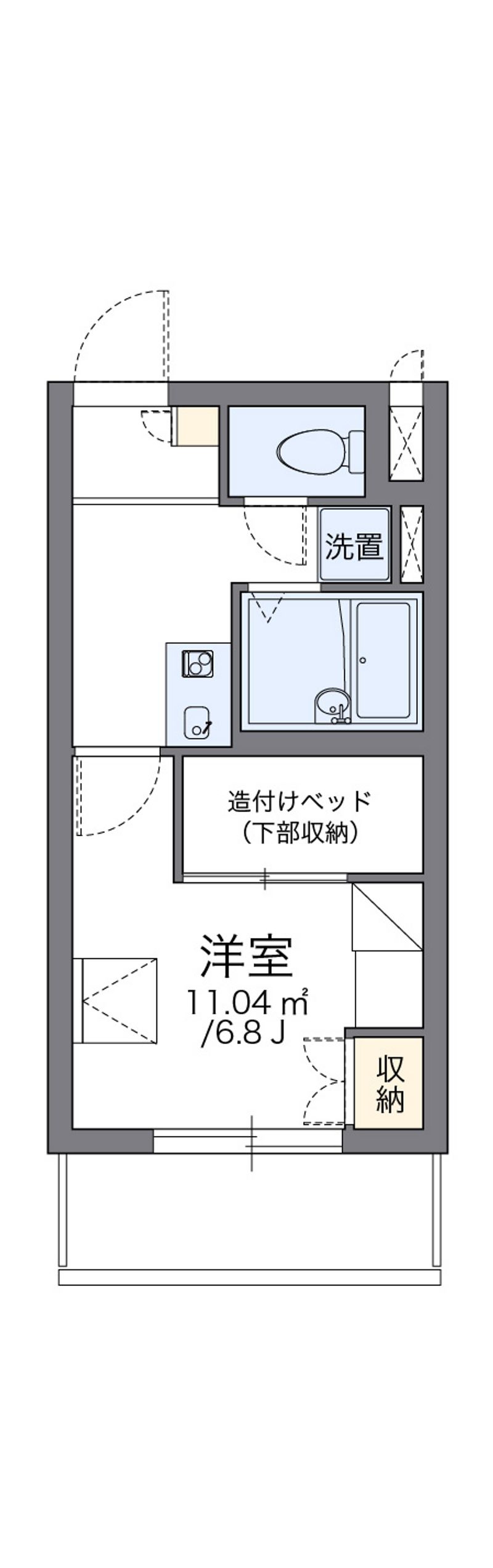 レオパレスヴィルヌーブ川崎Ａ 間取図