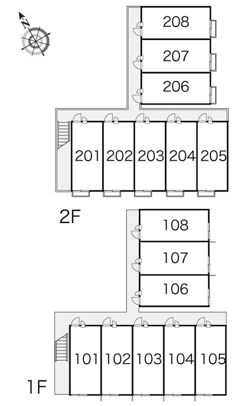 レオパレスなえしろ 間取配置図