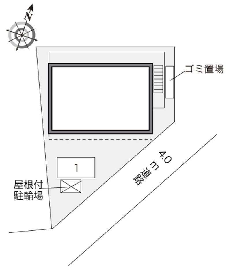 レオパレスメゾン　Ｍ 配置図