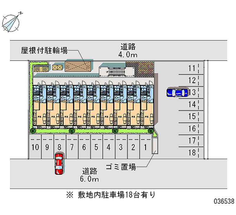 レオパレスアルパイン園原 月極駐車場