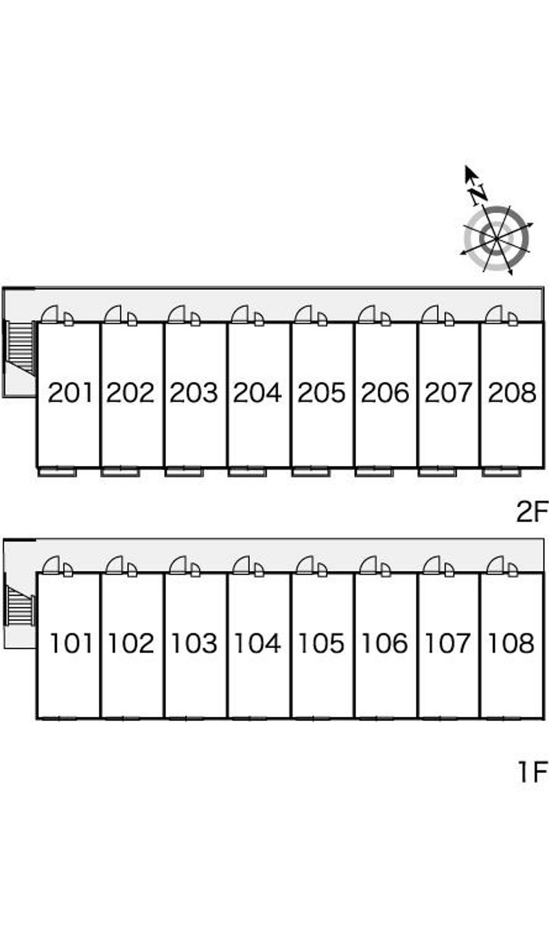 レオパレスクローバー 間取配置図