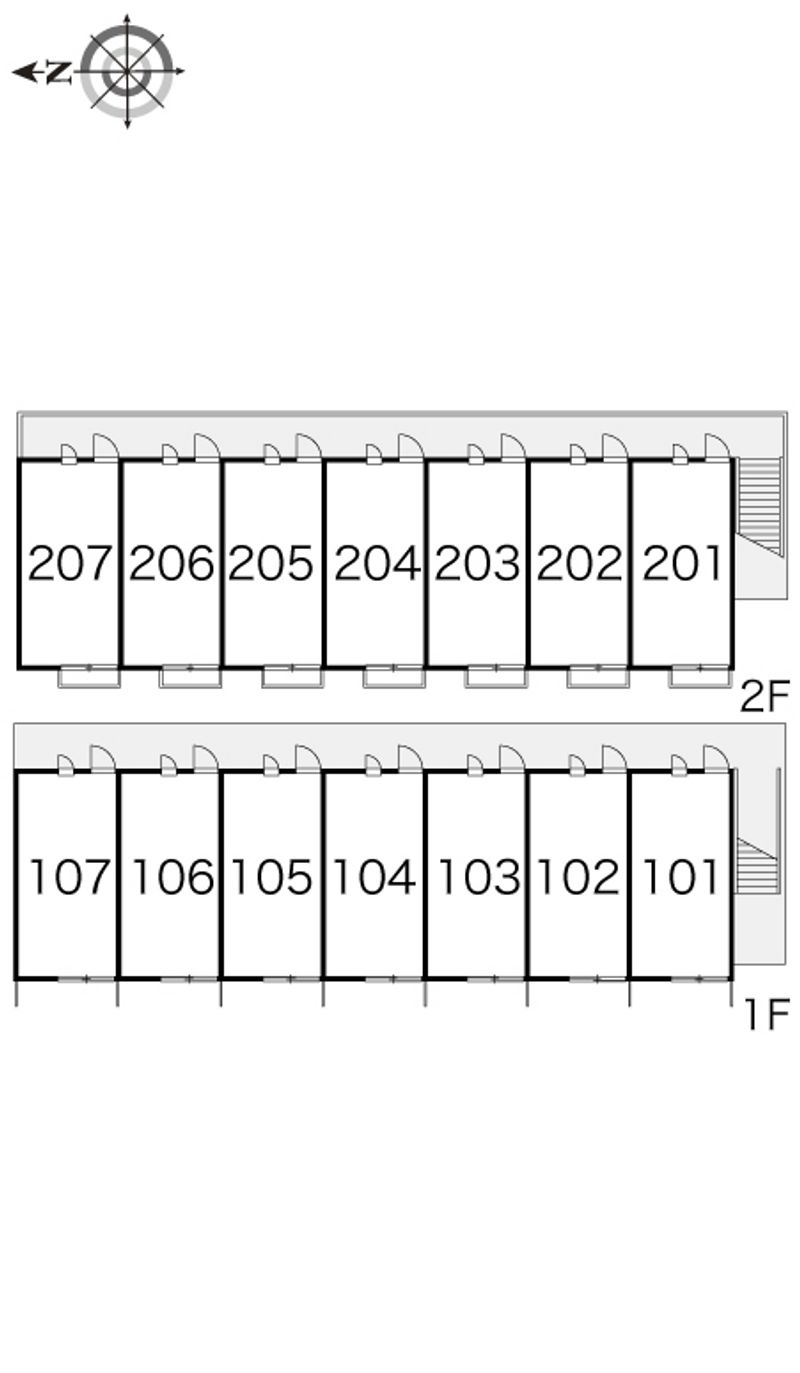 レオパレスハーモニーⅠ 間取配置図