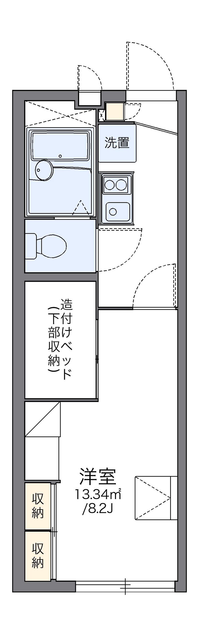 レオパレスメープル 間取図