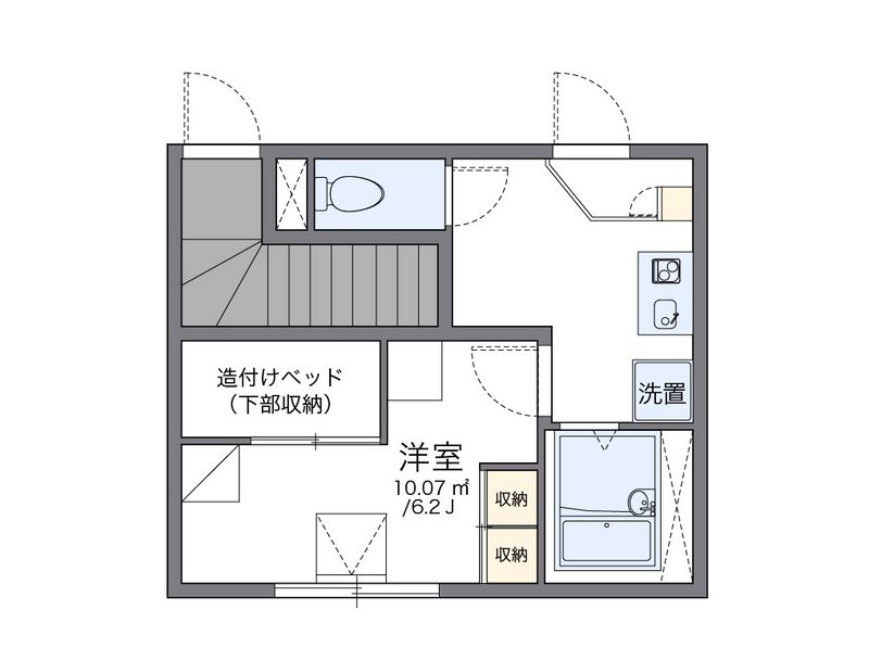 レオパレスいろは 間取図
