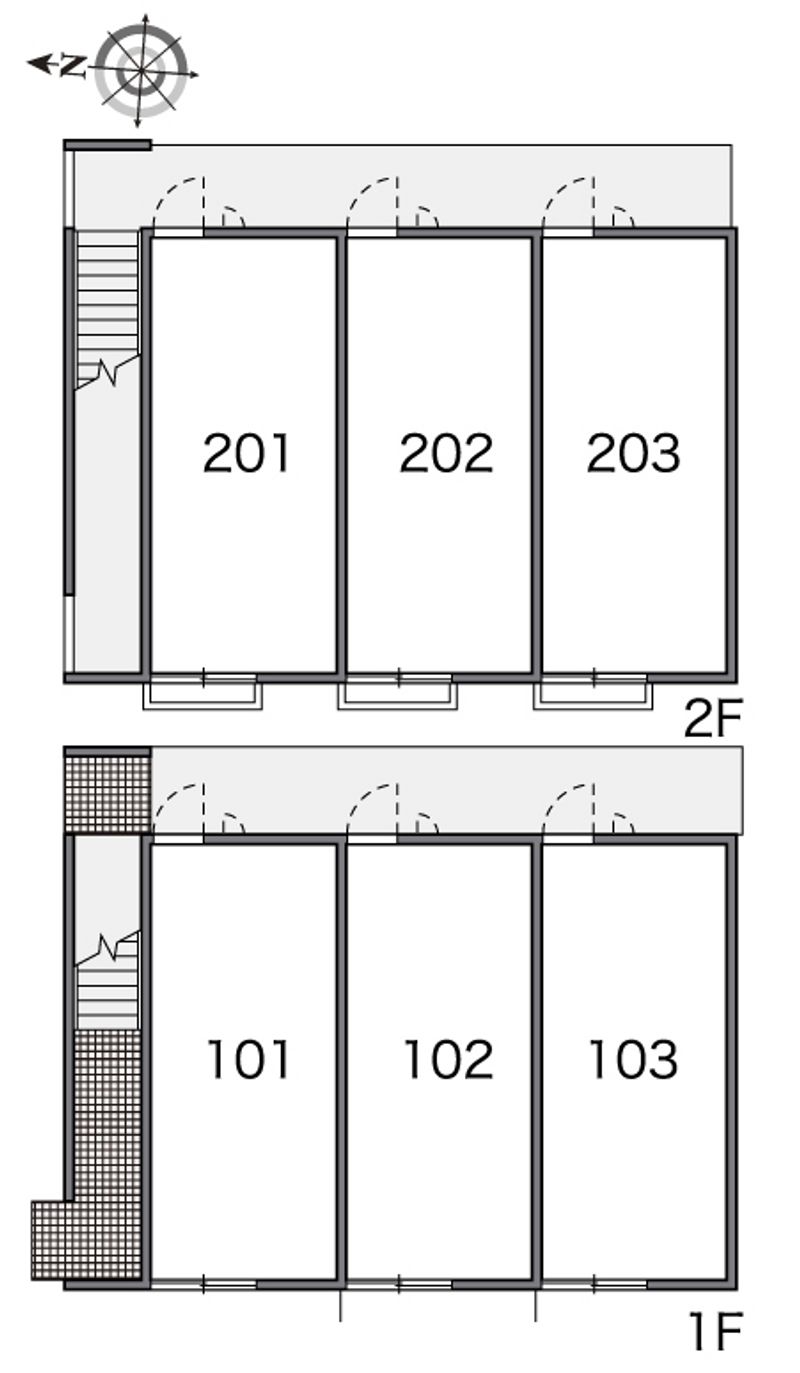 レオパレスＲ＆ＦⅡ 間取り配置図