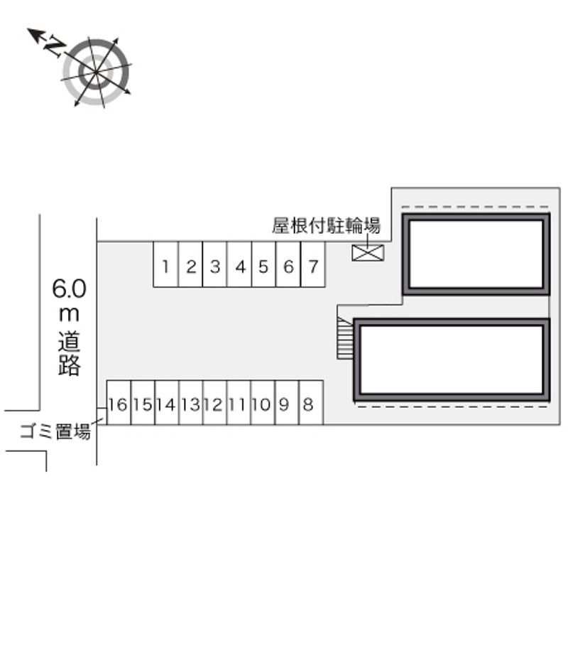 レオパレスグレース赤坂 配置図