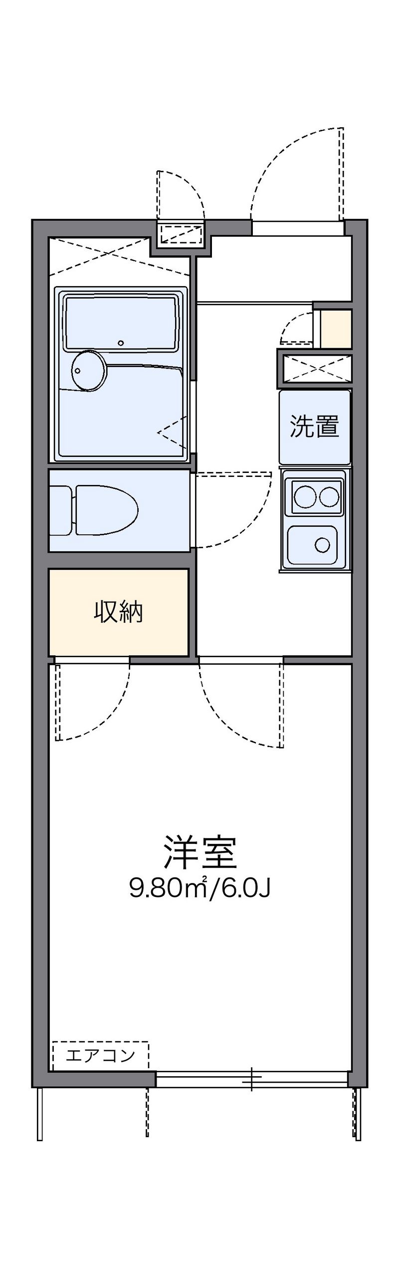 レオパレス清水 間取図