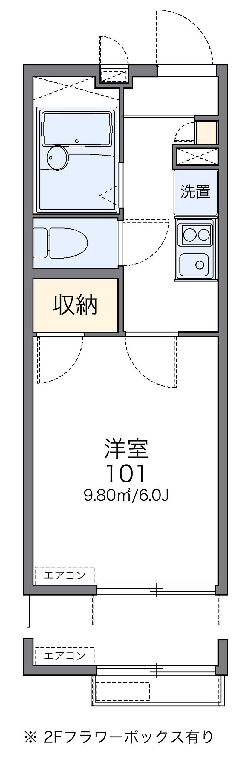 レオパレステラスつばさ 間取図