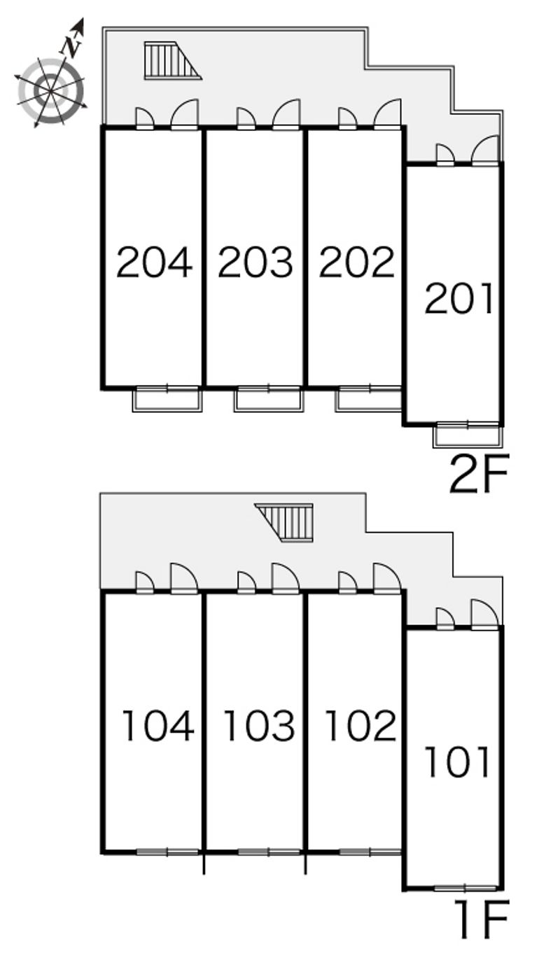 レオパレス冬月花Ⅱ 間取り配置図