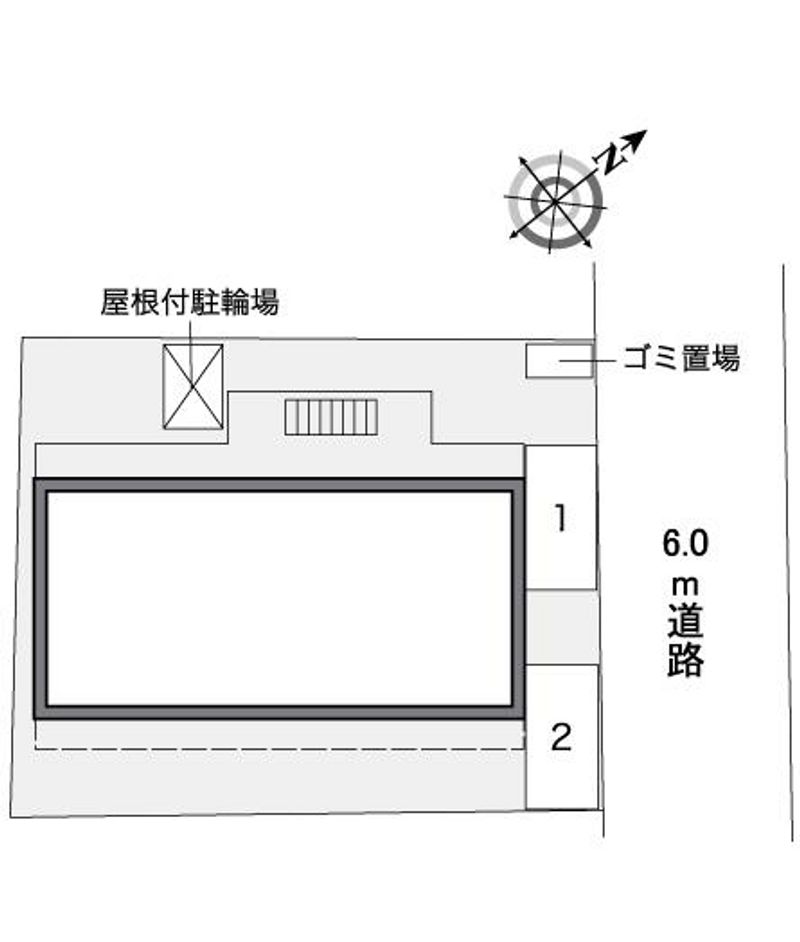 レオパレスＮビレッジ南明大寺 配置図