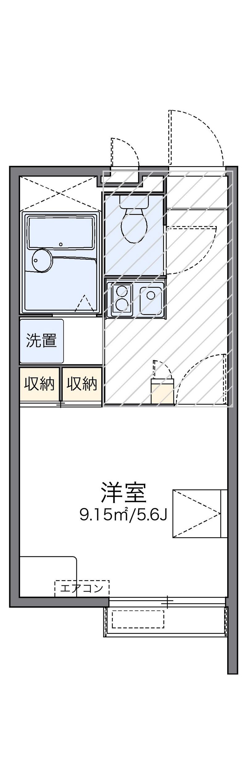 レオパレスロフテージミドリ 間取図