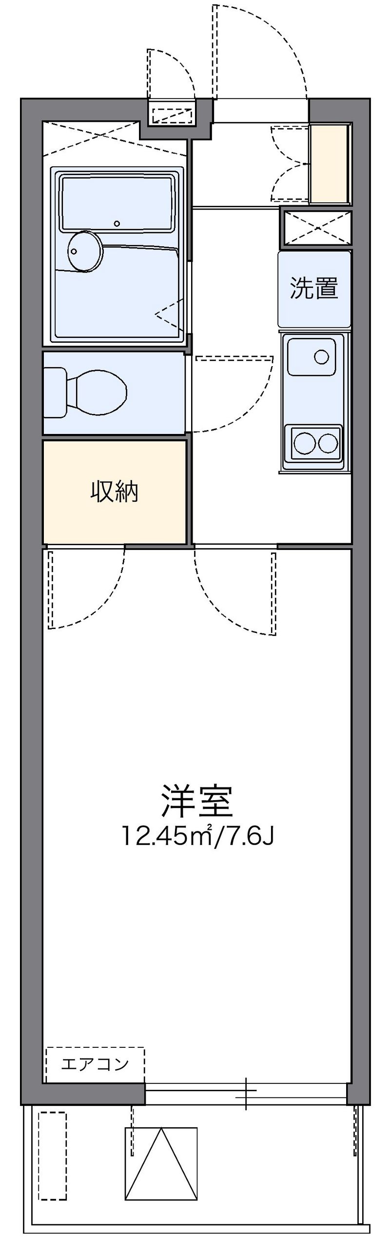 レオパレスドリームハイツ氷室 間取図