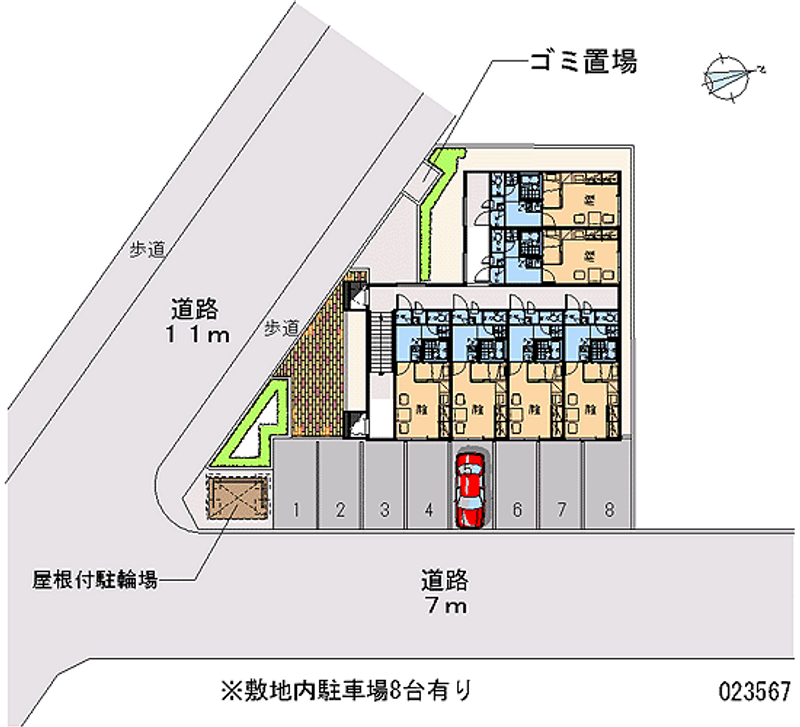 レオパレスサン　インレットⅡ 区画図