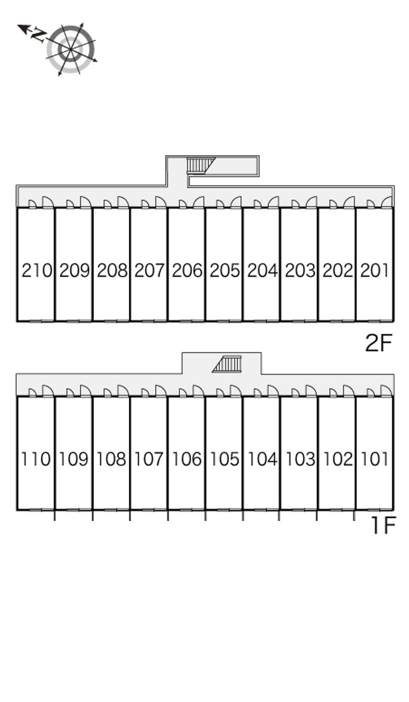 レオパレス大清水小路 間取配置図