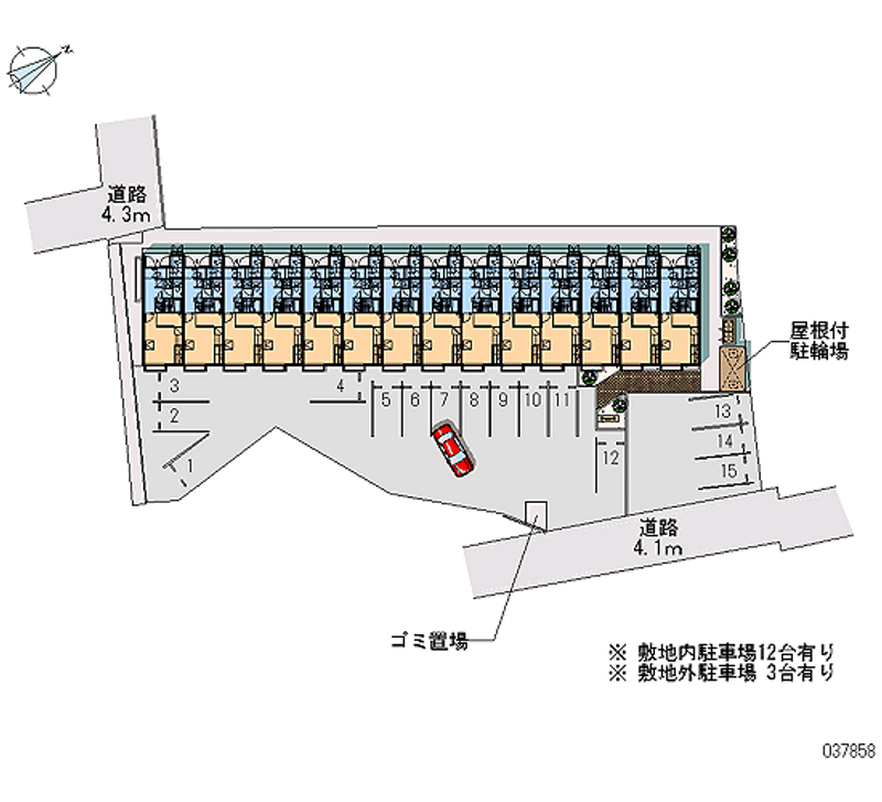 レオパレス三宅 月極駐車場