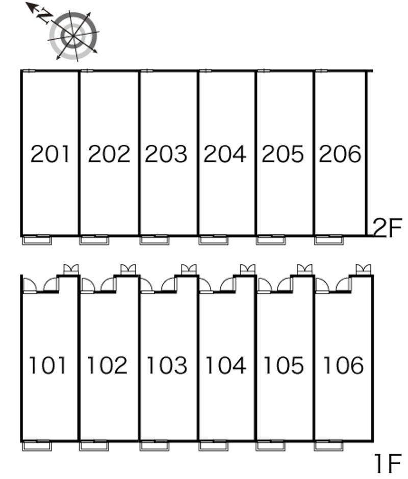レオパレスフォーチューンリバー 間取配置図