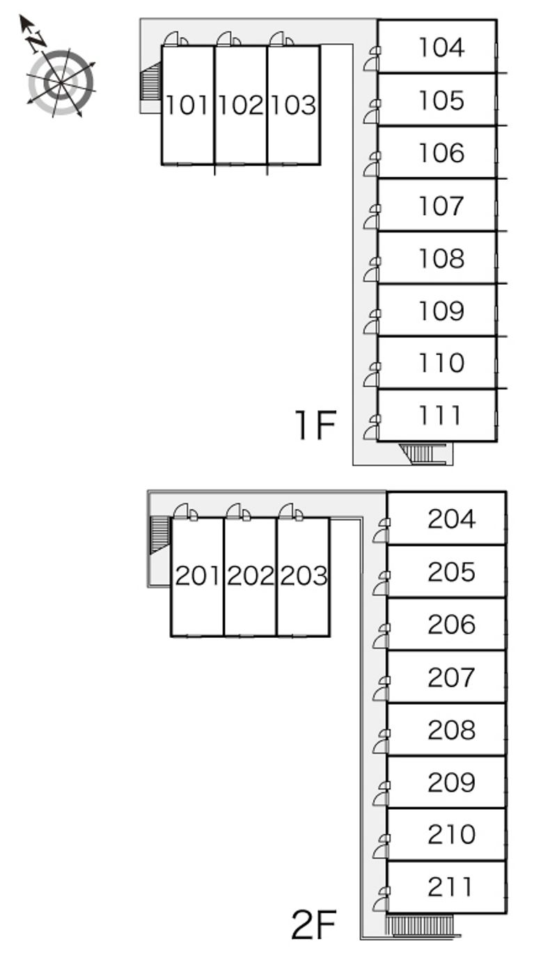 レオパレスヤマサ 間取配置図