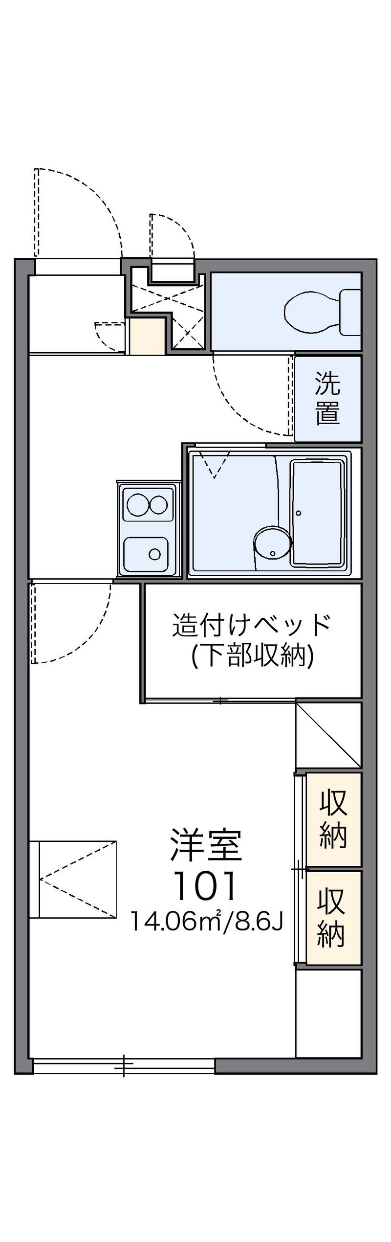 レオパレスサザン 間取図