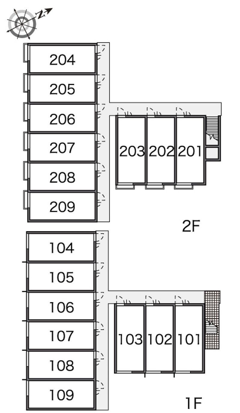レオパレスアメイシャ 間取配置図
