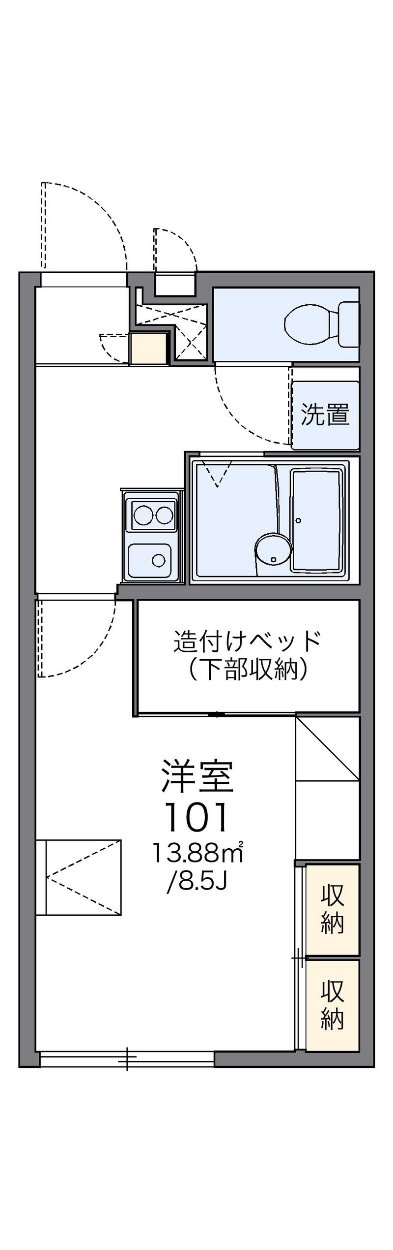 レオパレス裾花 間取図