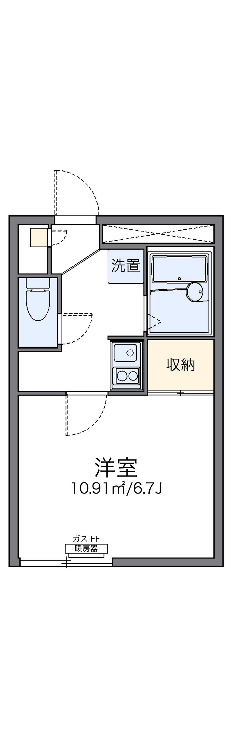 レオパレス南１０条 間取図