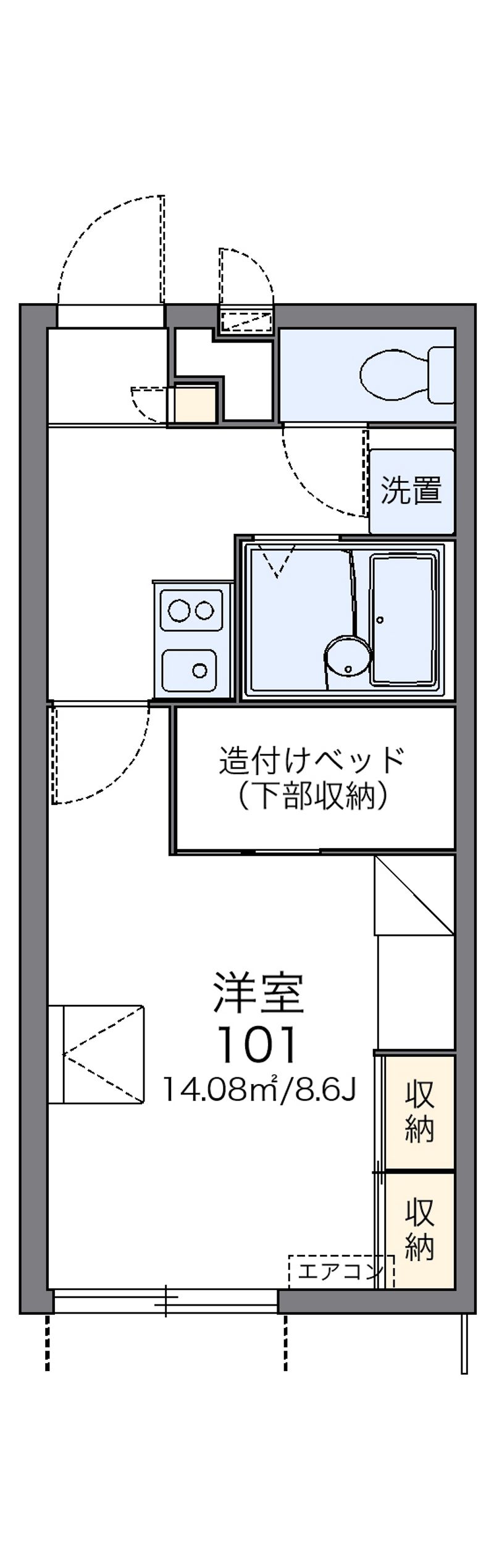 レオパレスフルール 間取図