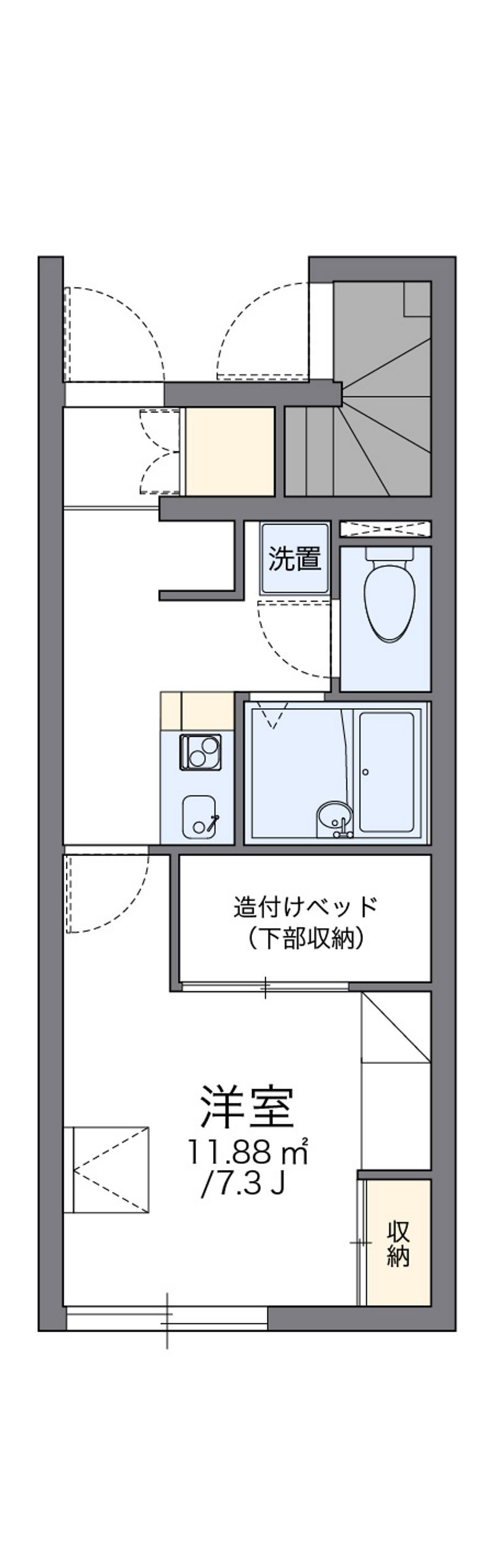 レオパレスクレスト御影 間取図