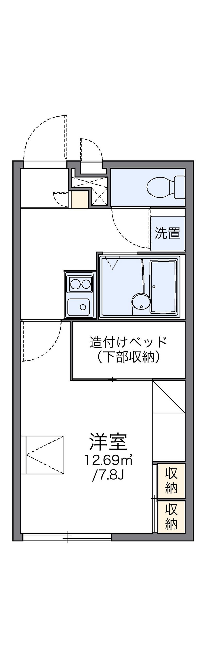 レオパレスサンシャインコーボー 間取図