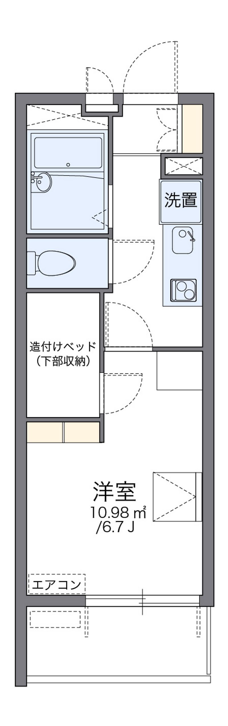 レオパレス大井町 間取図