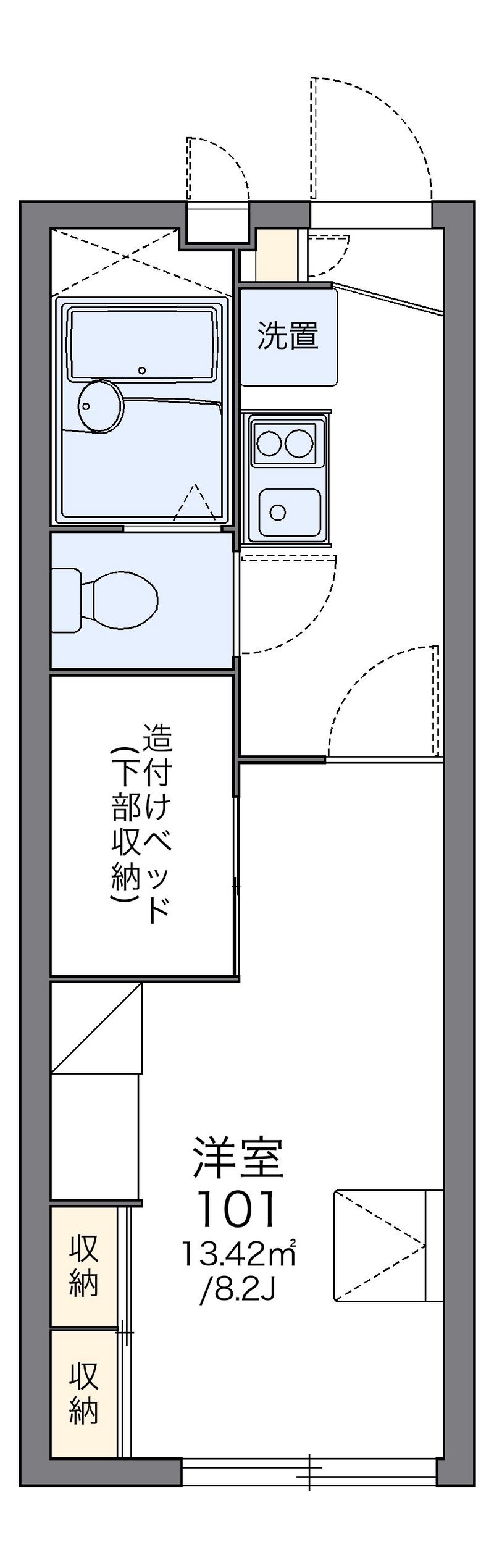 レオパレスルリーム 間取図