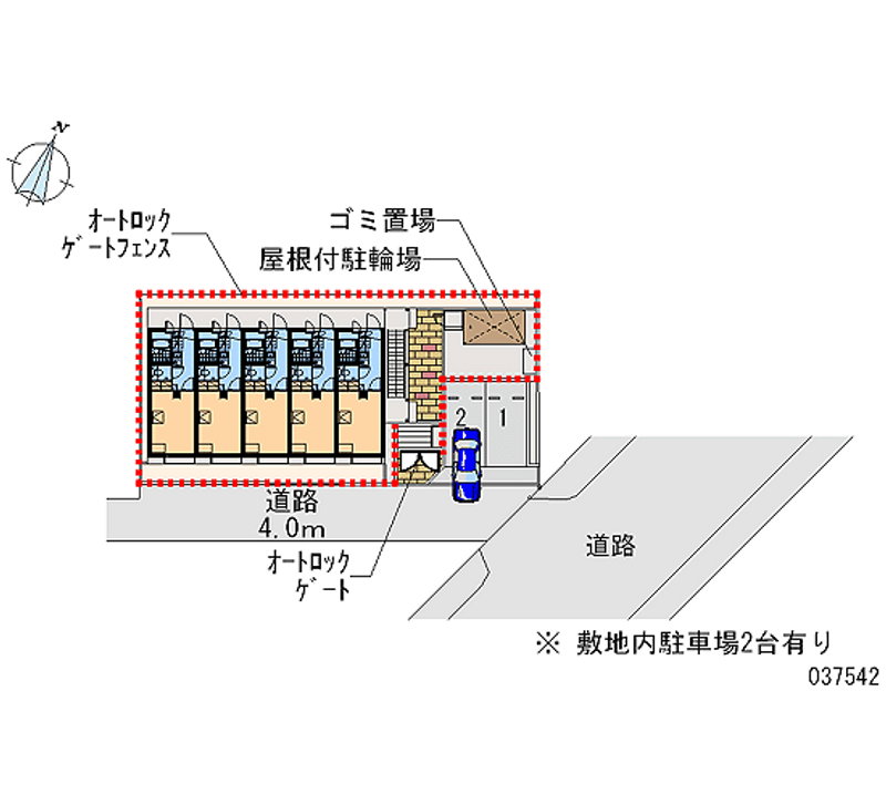 レオパレス野崎通Ａ 区画図