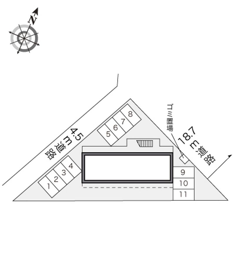 レオパレス東大曽根 配置図