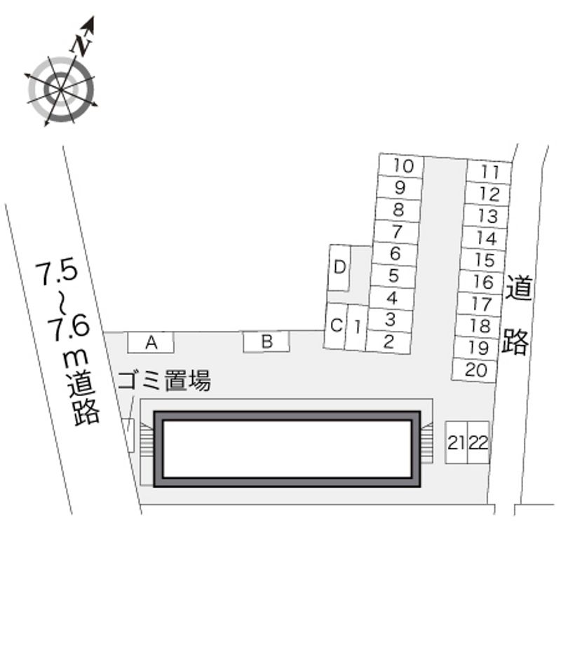 レオパレスＩＮＡ・Ｒ１ 駐車場