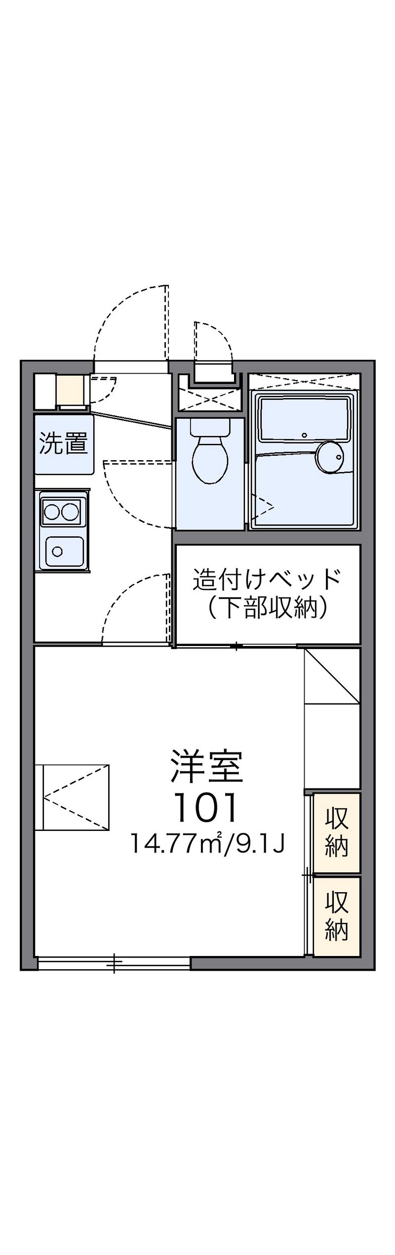 レオパレスヴンダバー 間取図